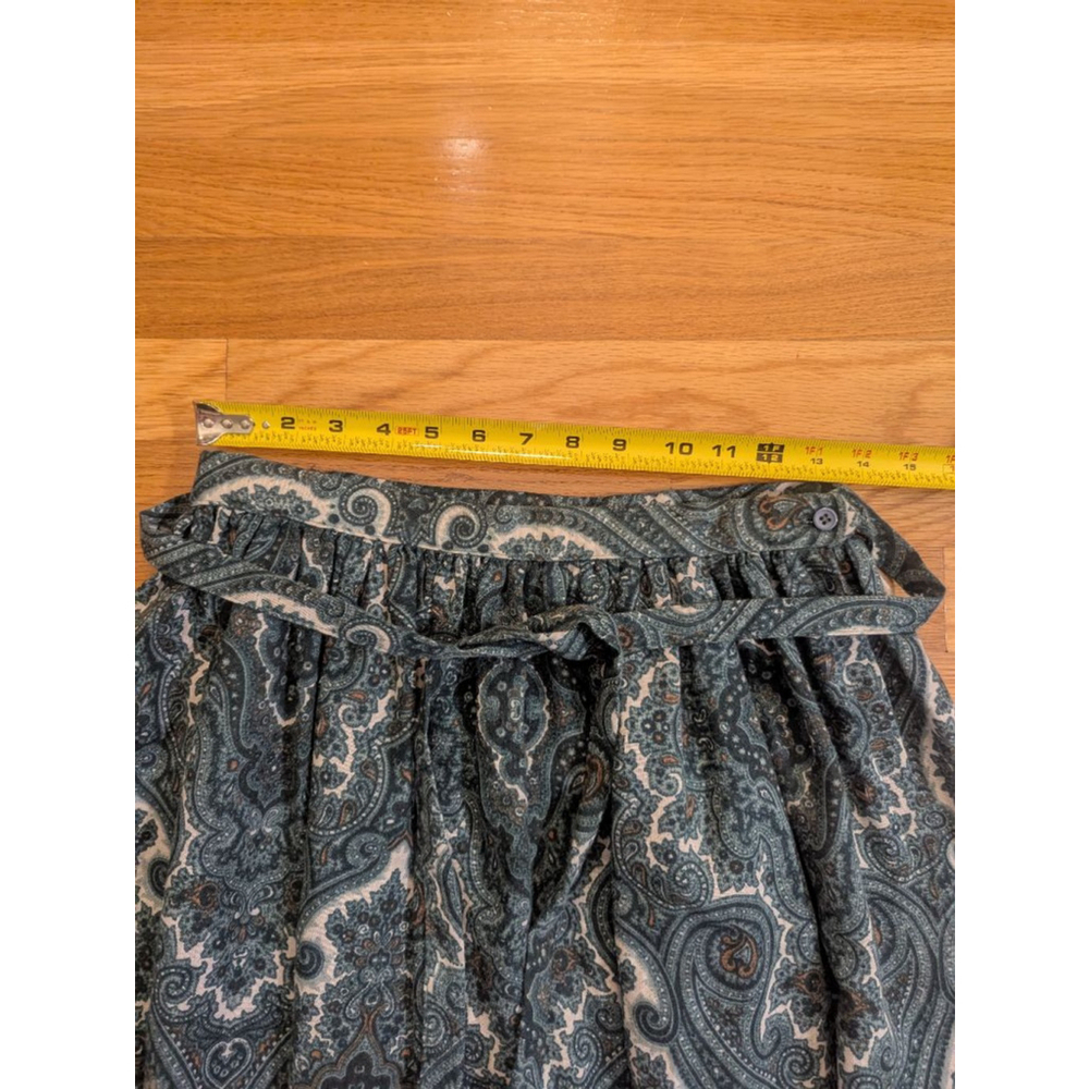 Vintage Green Paisley Midi Skirt Summit Sportswear Medium - Picture 7 of 12